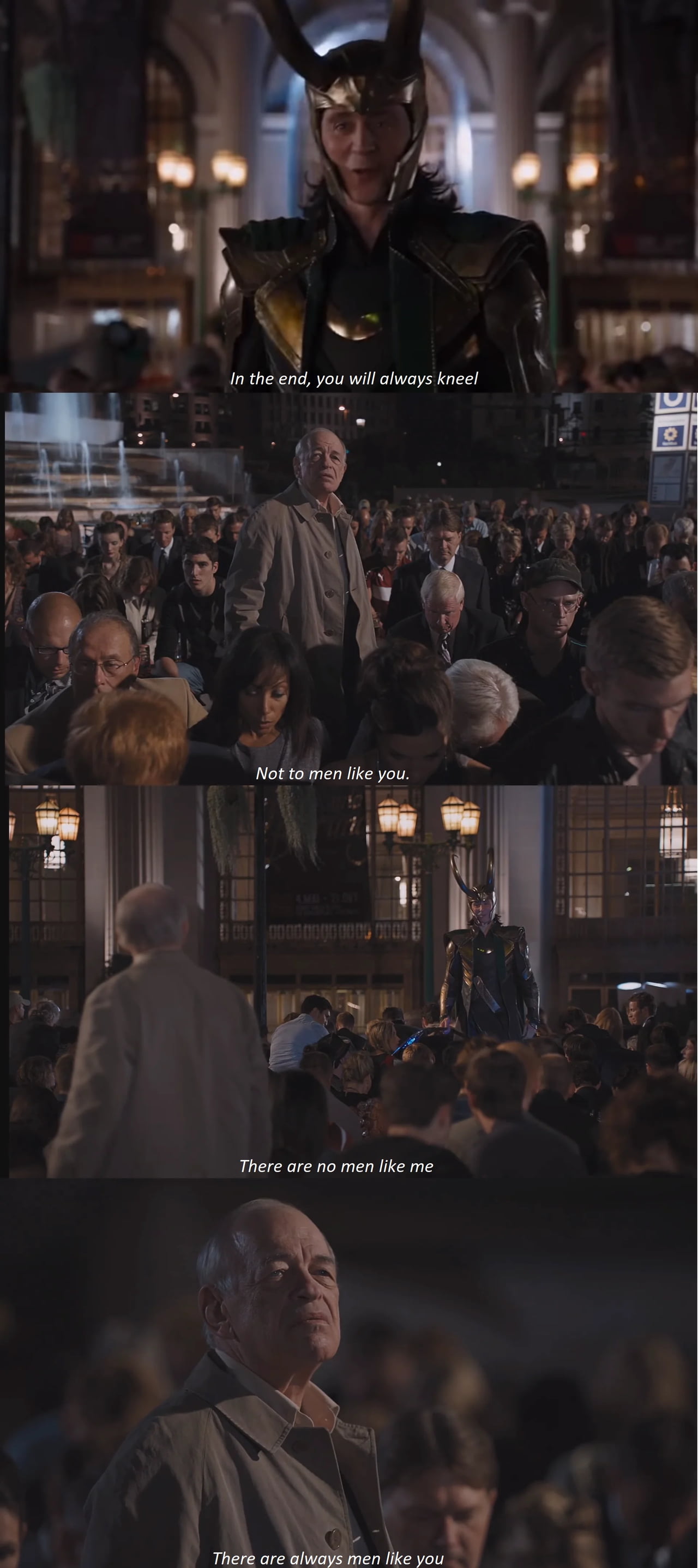 Loki's Confrontation with an Elderly Man in The Avengers