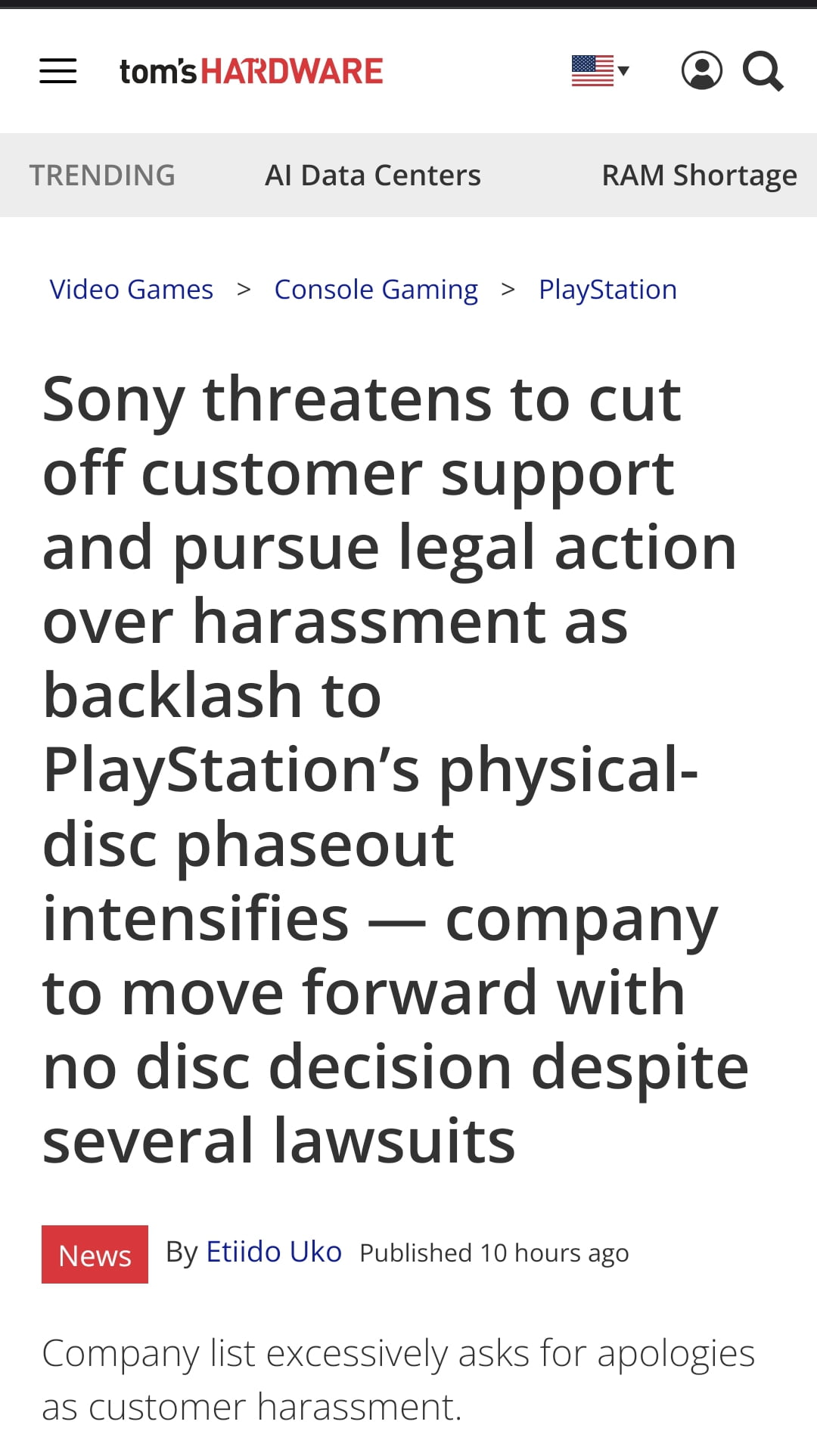 Sony Threatens Legal Action Against Customers Amid Physical Disc Backlash - Gaming on Aviaclip