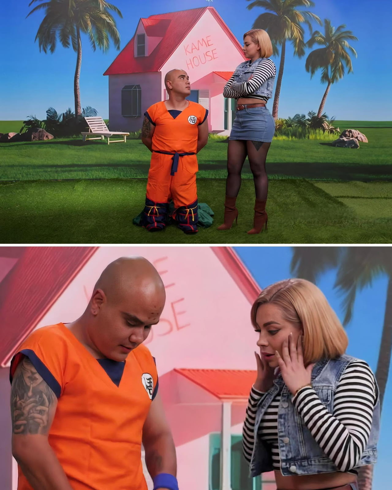 Dragon Ball Z Live-Action Parody Featuring Krillin and Android 18 - Funny on Aviaclip