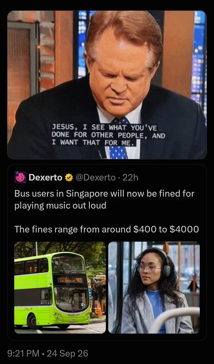 Singapore Implements Steep Fines for Playing Loud Music on Public Buses - Interesting on Aviaclip