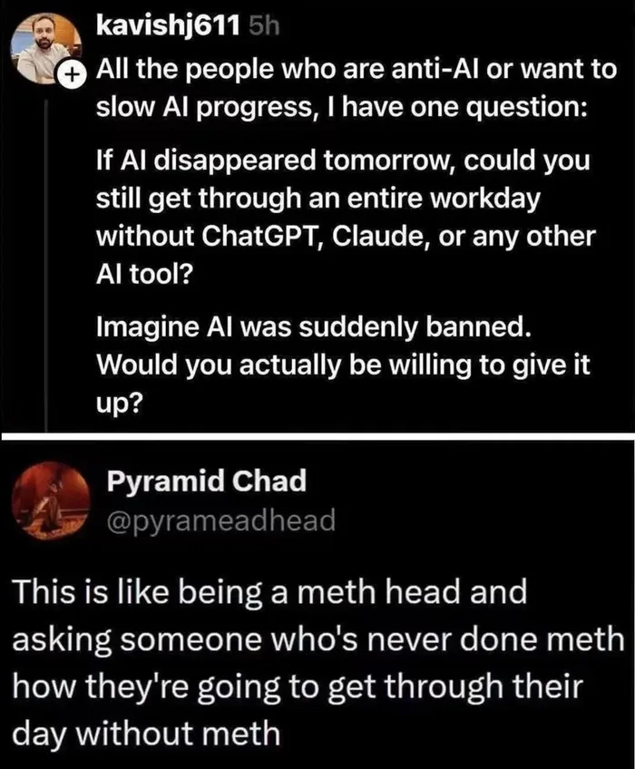 A Sharp Comparison Regarding AI Dependency - Memes on Aviaclip