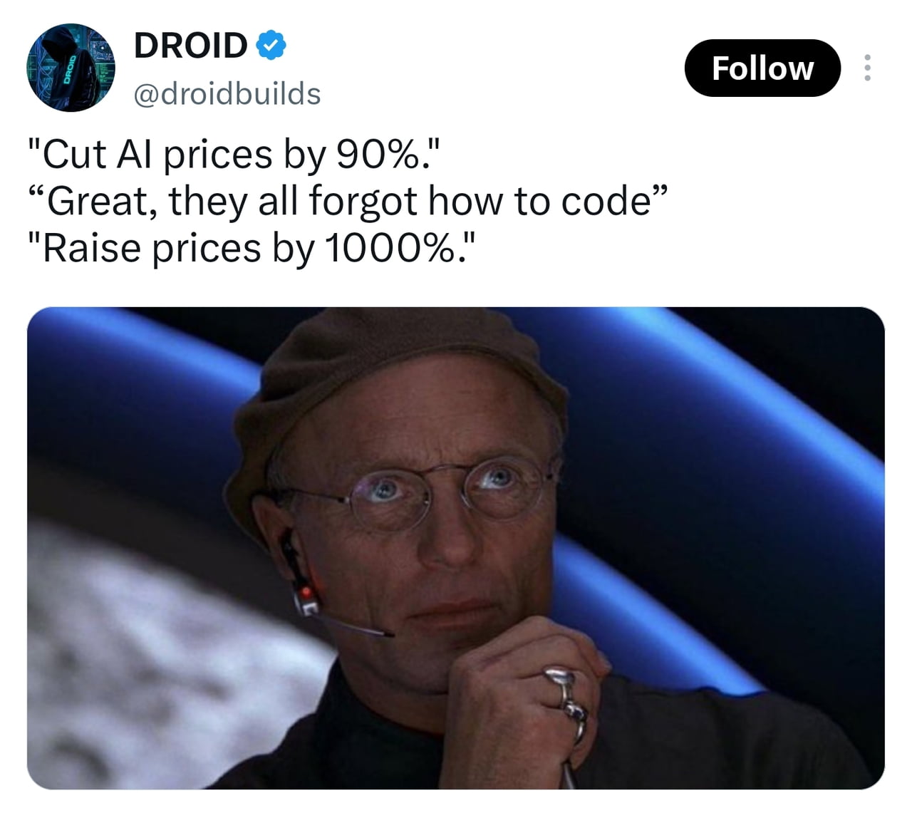 A Satirical Take on the Future of AI Dependency and Coding Skills - Memes on Aviaclip