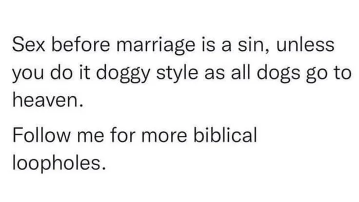 A Humorous Take on Creative Biblical Loopholes