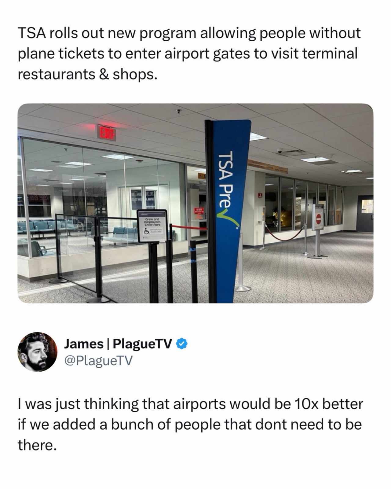 TSA Program Now Allows Non-Ticketed Visitors Into Airport Terminals - Interesting on Aviaclip