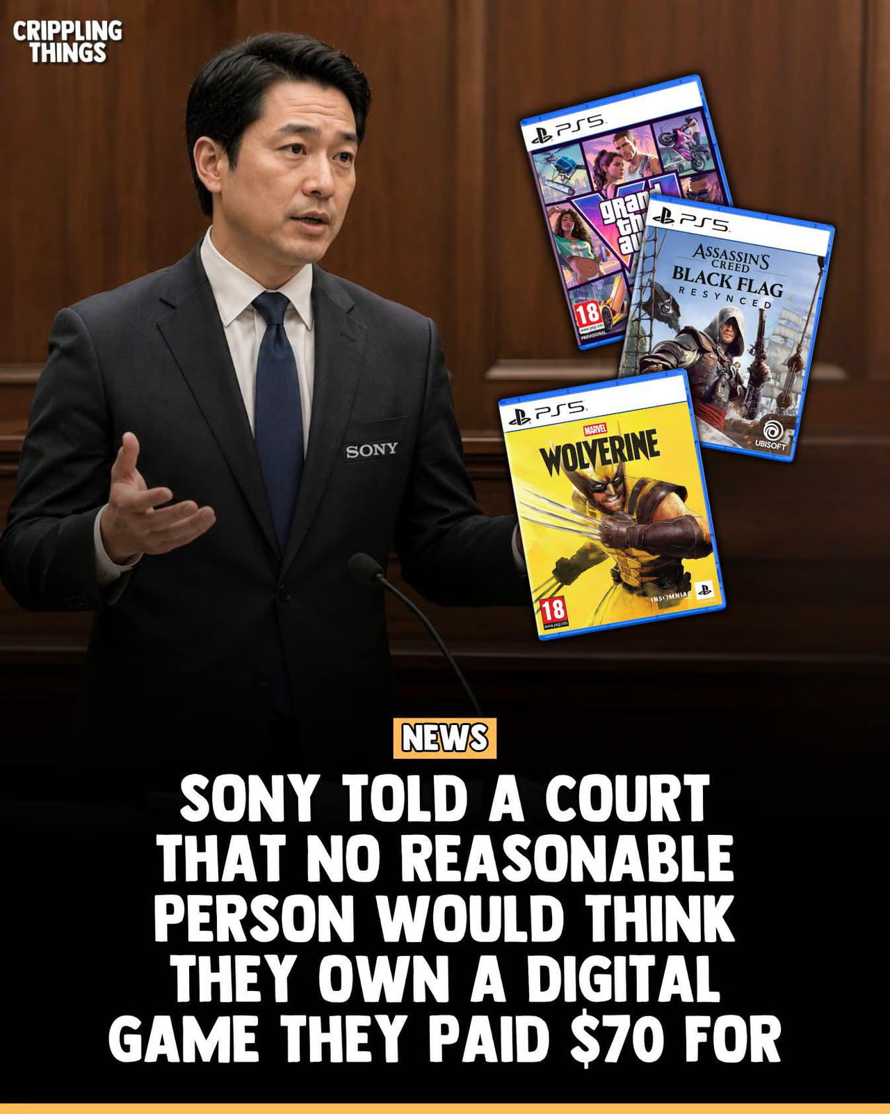 Sony Argues in Court That Consumers Do Not Own Their Digital Games