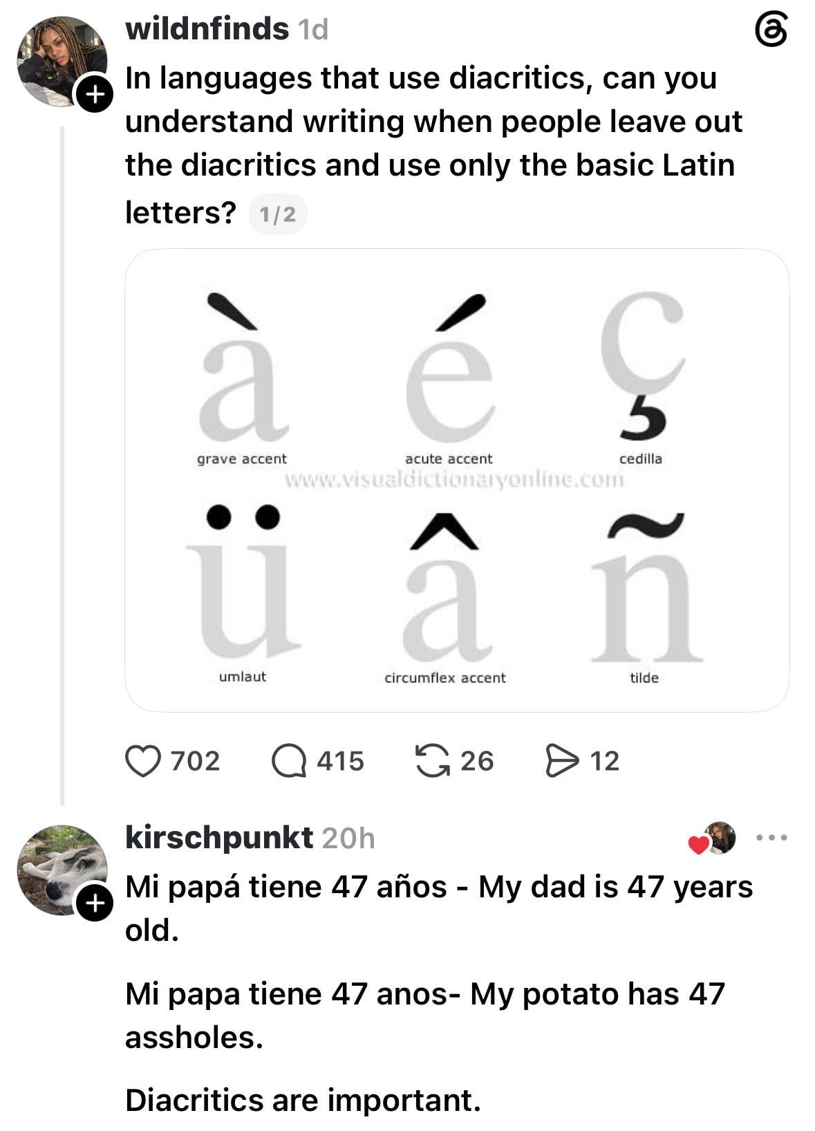 Why Diacritics Are Essential for Avoiding Unintended Meanings