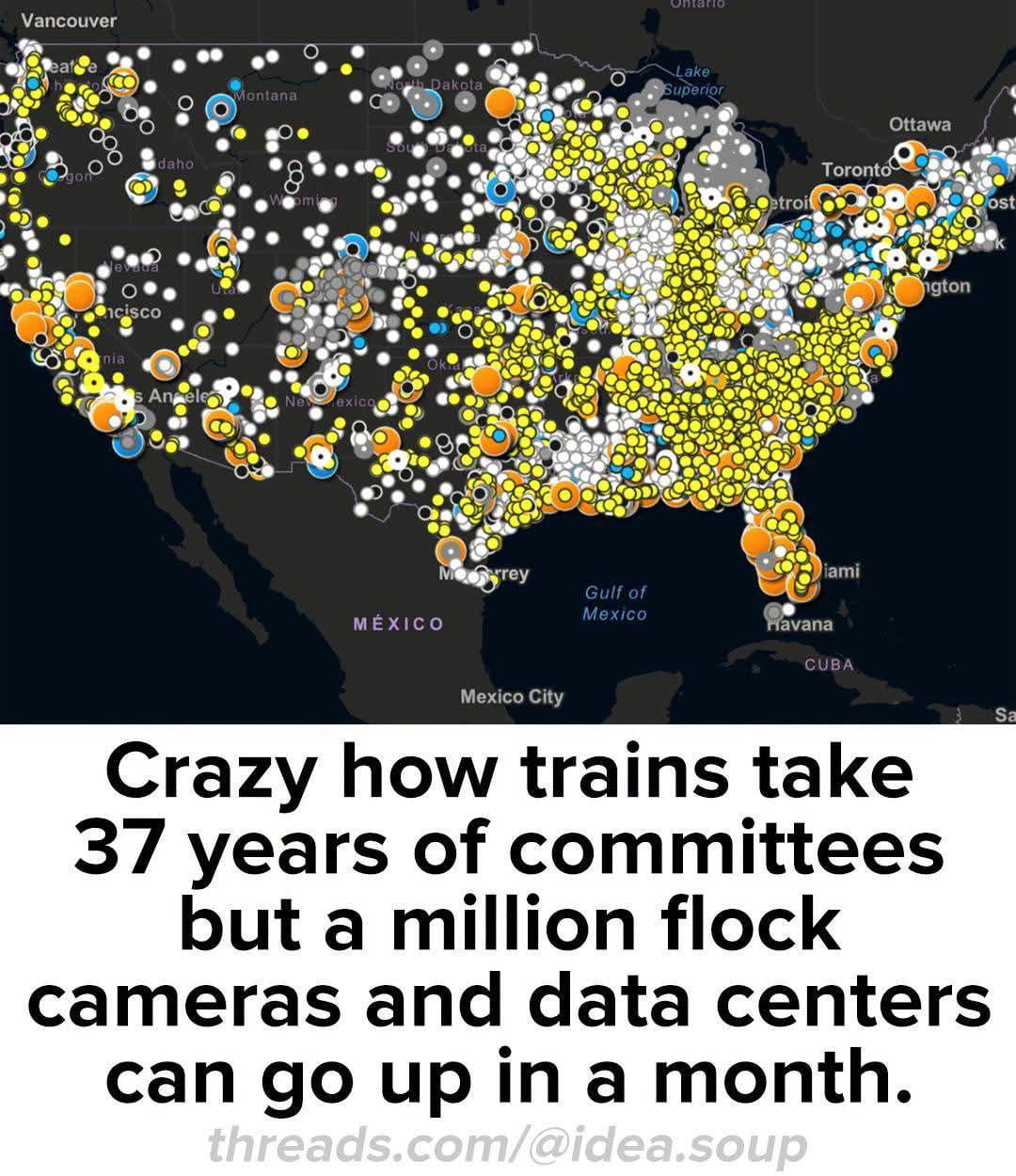 Comparing Infrastructure Timelines: Surveillance Networks vs. Public Transit - Interesting on Aviaclip