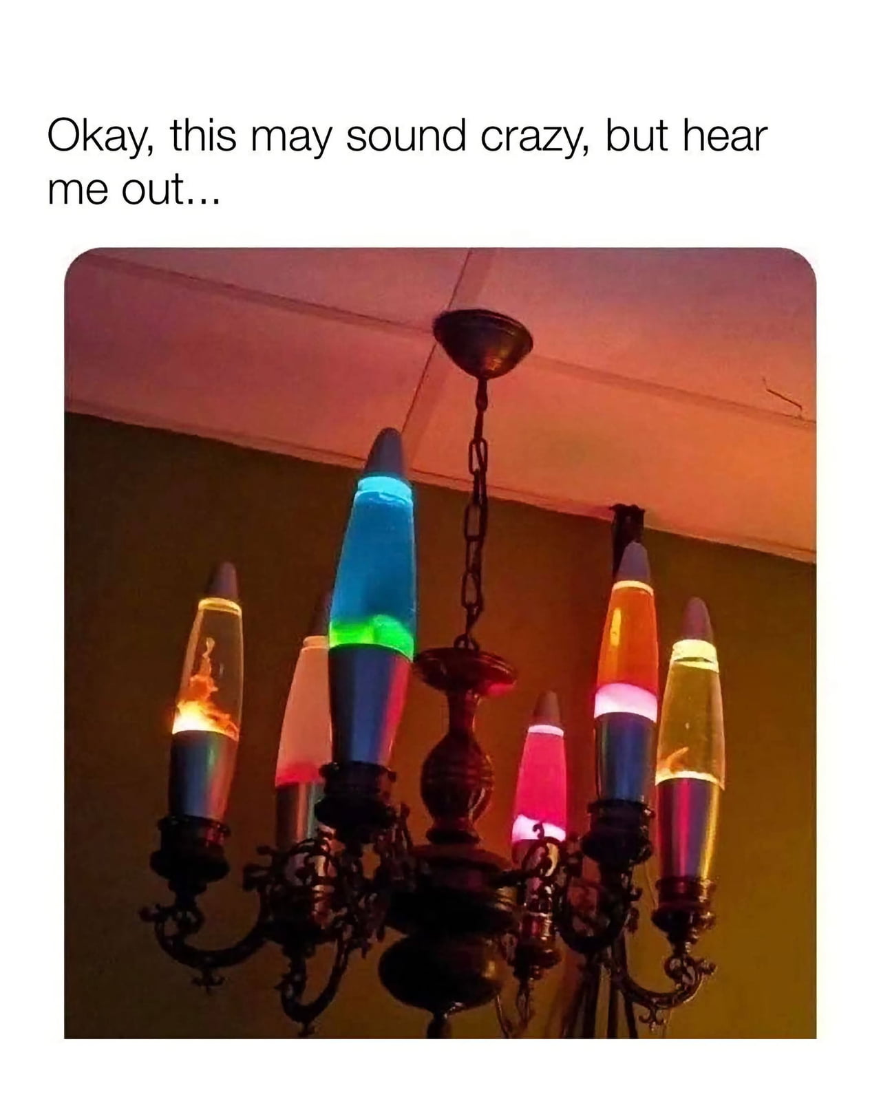 A Chandelier Made Entirely Out of Lava Lamps - Interesting on Aviaclip
