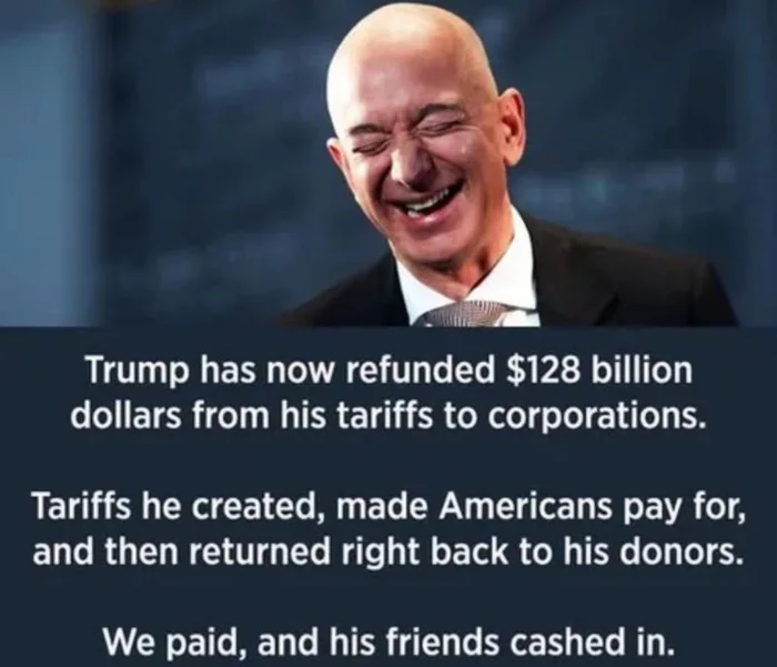 Viral Meme Features Jeff Bezos Alongside Claims About Tariff Refunds - Memes on Aviaclip