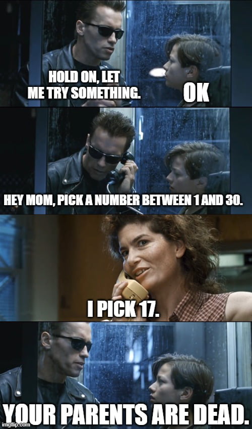 The Terminator's Dark Take on AI Number Selection - Memes on Aviaclip