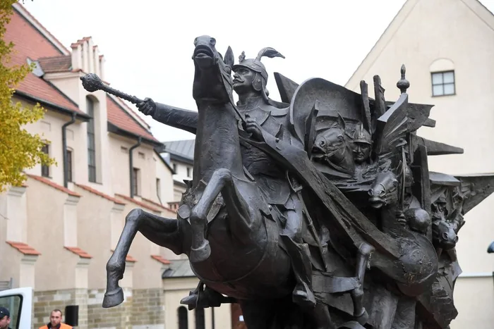 Bronze Statue Commemorating King Jan III Sobieski and the Winged Hussars