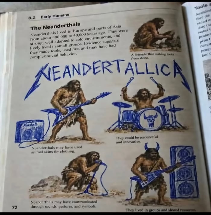 Textbook Illustrations Transformed into a Heavy Metal Band