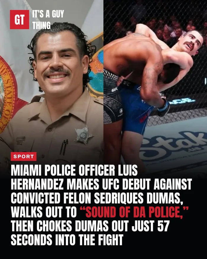 Miami Police Officer Luis Hernandez Wins UFC Debut via Submission - Interesting on Aviaclip