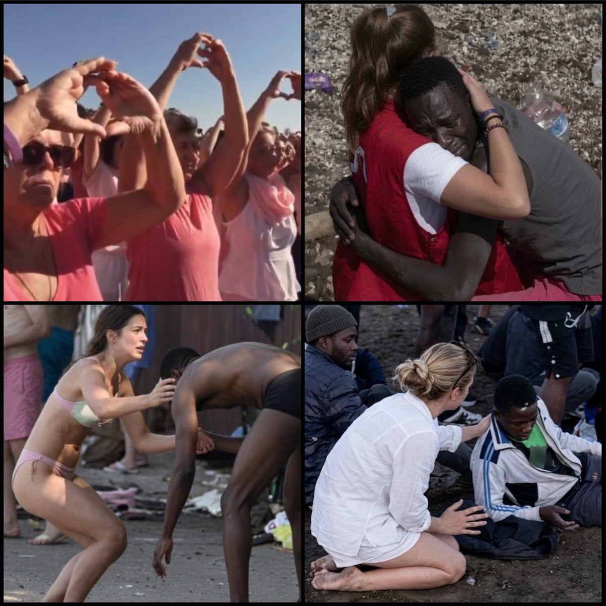 A Compilation of Humanitarian Aid and Public Demonstrations - Interesting on Aviaclip