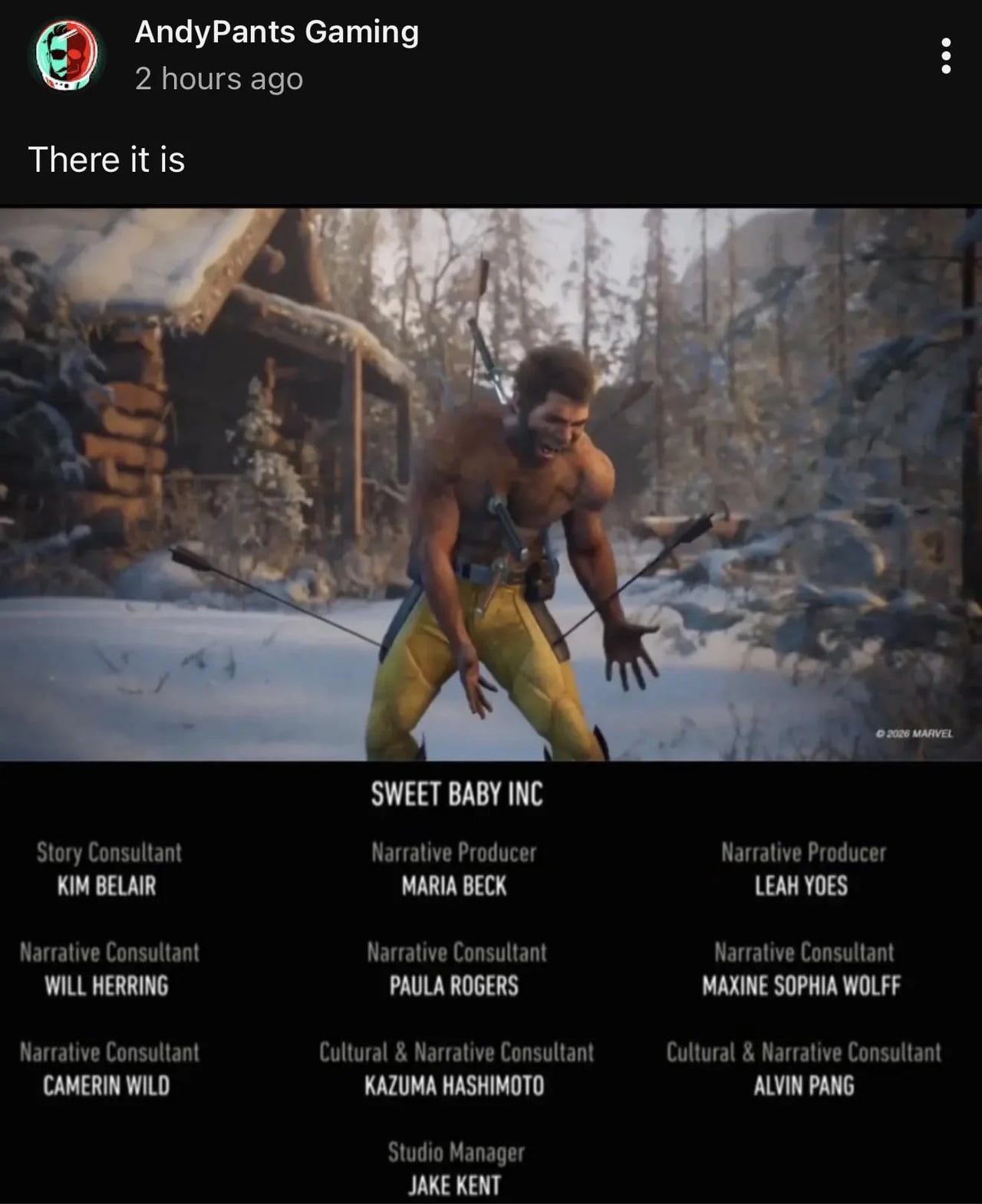 Video Game Credits Highlight Sweet Baby Inc. Involvement