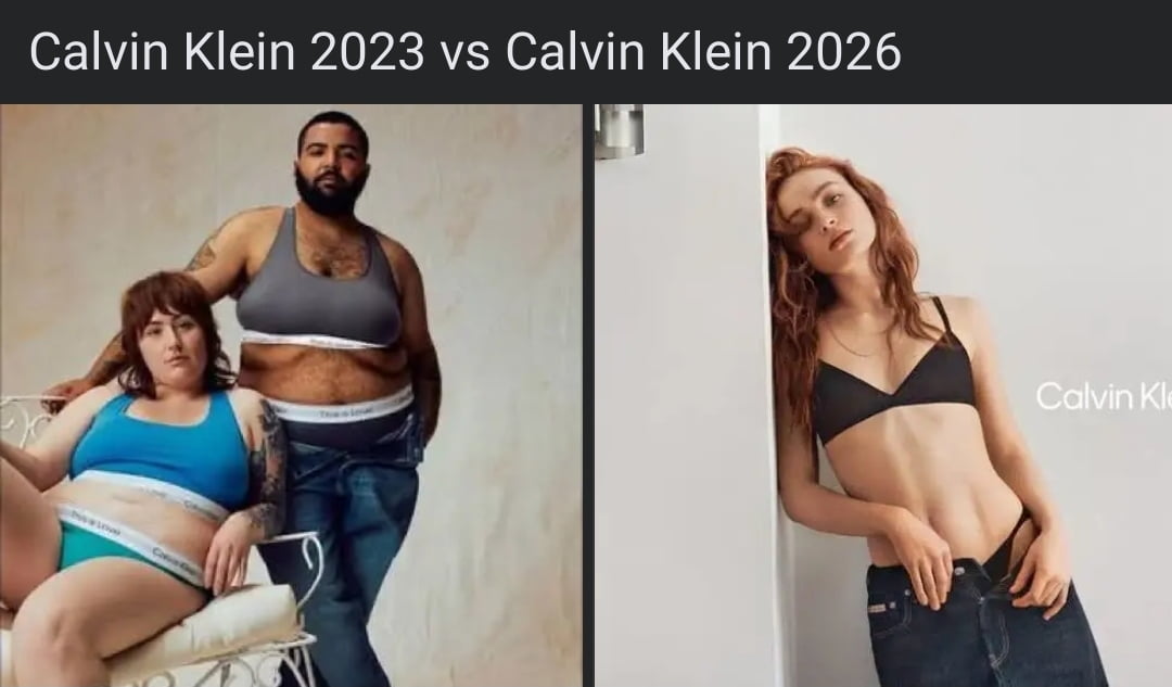 Comparing Calvin Klein Advertising Styles Across Different Years - Memes on Aviaclip