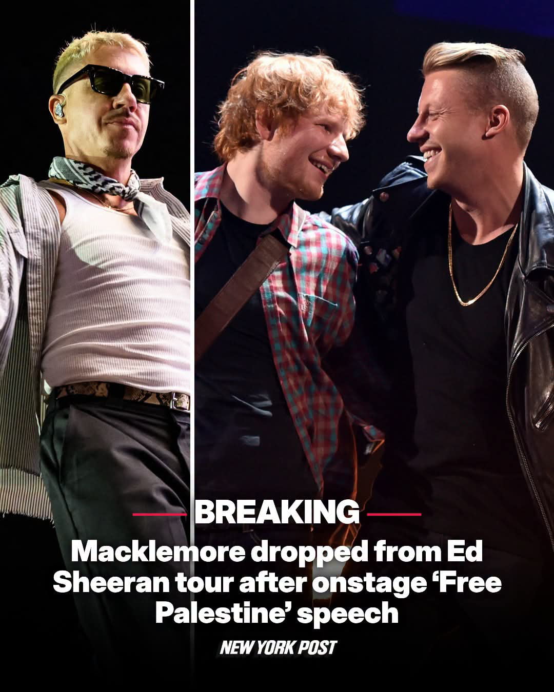 Macklemore Reportedly Removed From Ed Sheeran Tour Following Onstage Political Comments - Interesting on Aviaclip