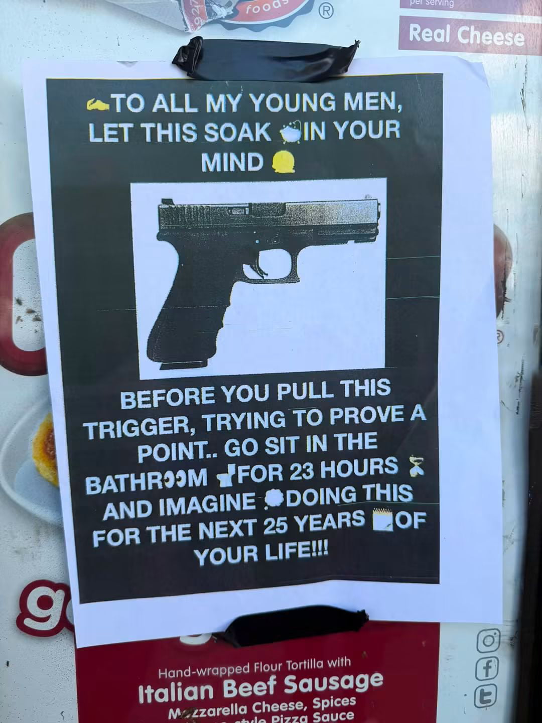 A Public Service Warning Posted on a Food Advertisement - Interesting on Aviaclip