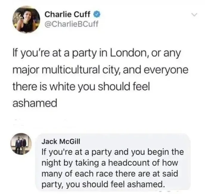 A Viral Exchange on Social Media Regarding Party Demographics