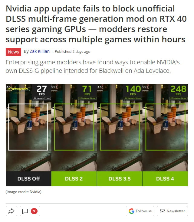 Modders Bypass Nvidia Restrictions to Enable DLSS Frame Generation on RTX 40 Series GPUs - Technology on Aviaclip