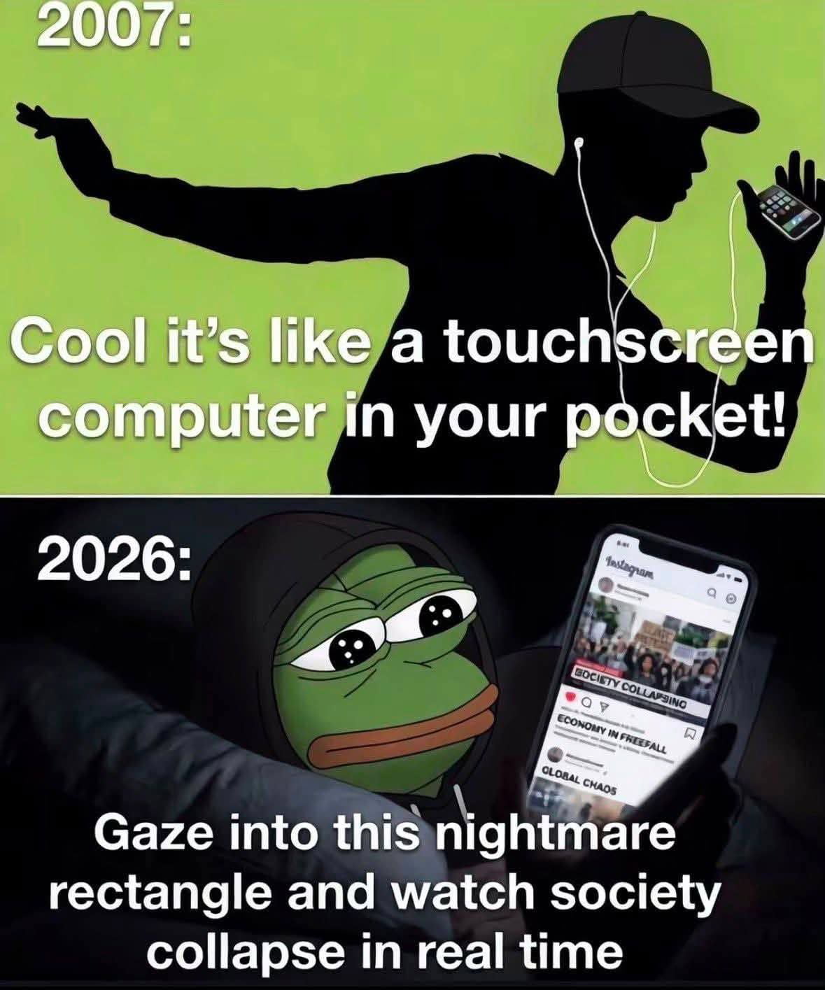 A Satirical Look at the Evolution of Smartphone Usage Since 2007 - Memes on Aviaclip