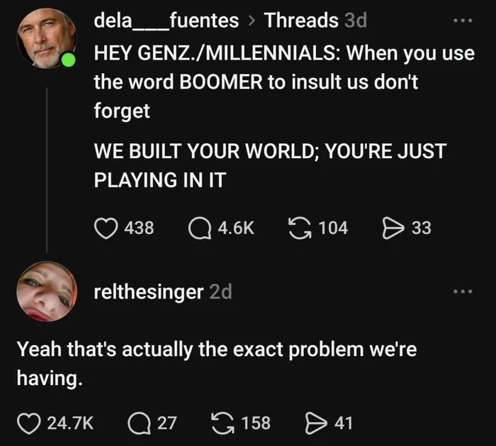 A Heated Exchange Between Generations on Social Media
