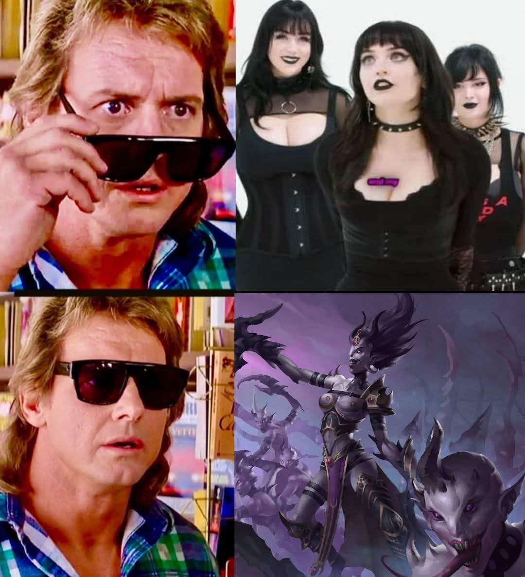 They Live Sunglasses Reveal the True Form of Goth Influencers - Memes on Aviaclip