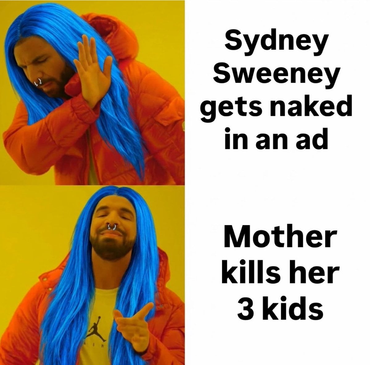 Meme Commentary on Public Reaction to Sydney Sweeney Ad