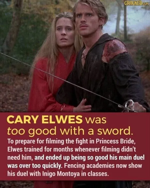 Cary Elwes' Sword Fighting Skills in The Princess Bride