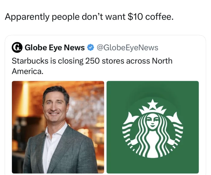 Social Media Reacts to Starbucks Store Closures Across North America - Memes on Aviaclip