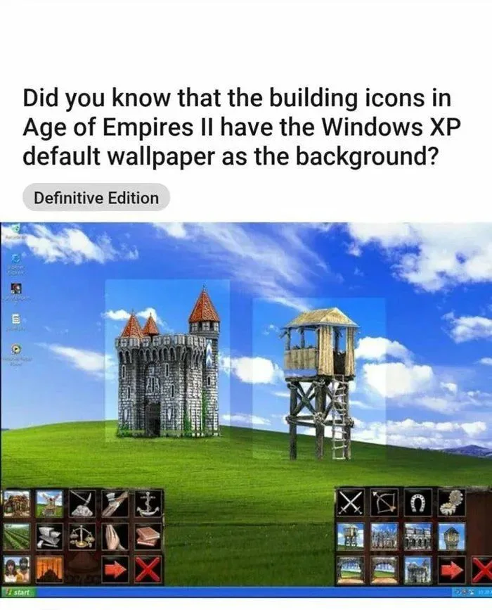 Hidden Windows XP Wallpaper Found in Age of Empires II: Definitive Edition