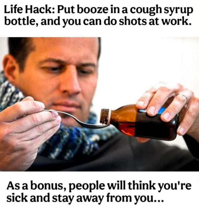 A Questionable Life Hack for Drinking at Work - Funny on Aviaclip