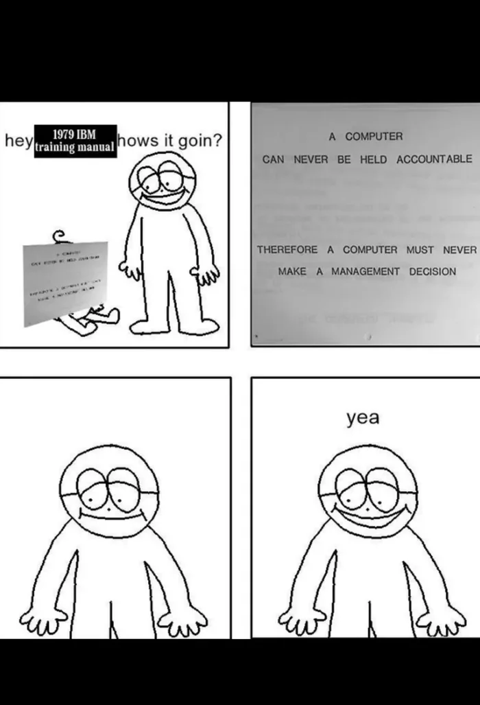 A 1979 IBM Training Manual Quote on AI Accountability