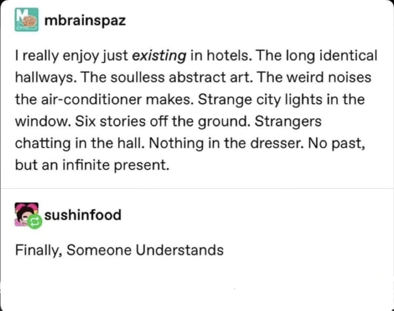 The Unique and Surreal Experience of Existing in a Hotel Room - Memes on Aviaclip
