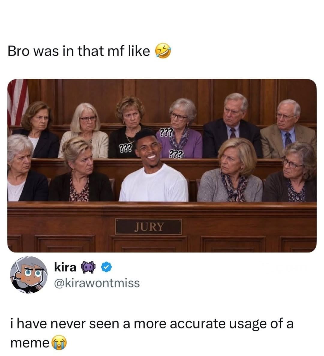 Viral Meme Edit Places Confused Man in a Jury Box