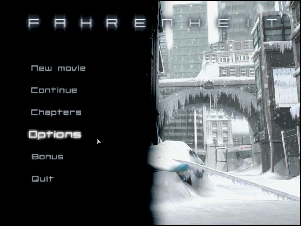A Nostalgic Look at the Main Menu of Fahrenheit