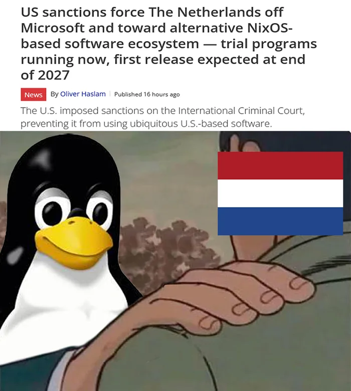 The Netherlands Shifts Toward NixOS Following US Sanctions