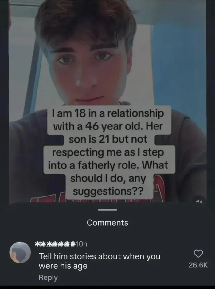 An 18-Year-Old Seeks Advice on Navigating a Fatherly Role with His Partner's 21-Year-Old Son - Funny on Aviaclip