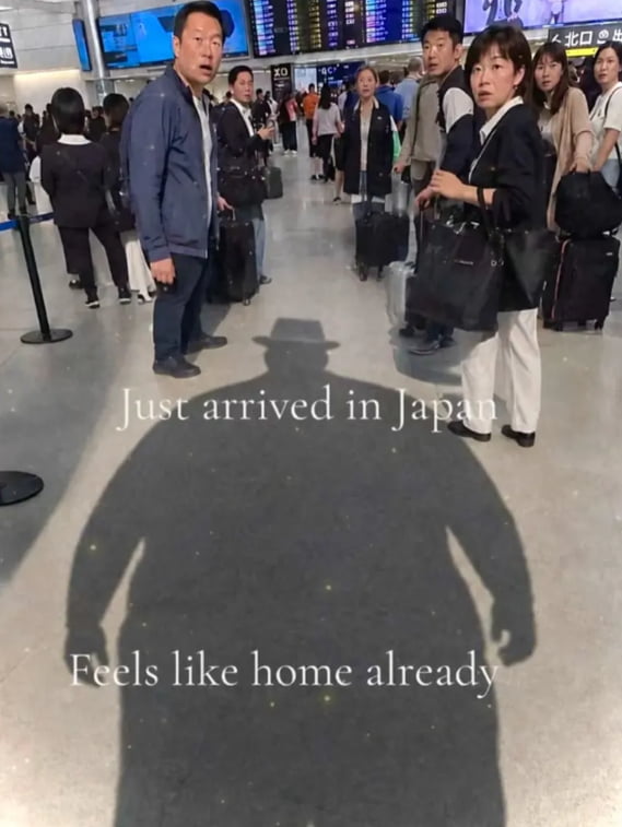 A Large Shadow Cast in a Japanese Airport - Funny on Aviaclip