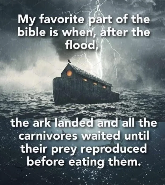 A Humorous Take on the Logistics of Noah's Ark - Memes on Aviaclip