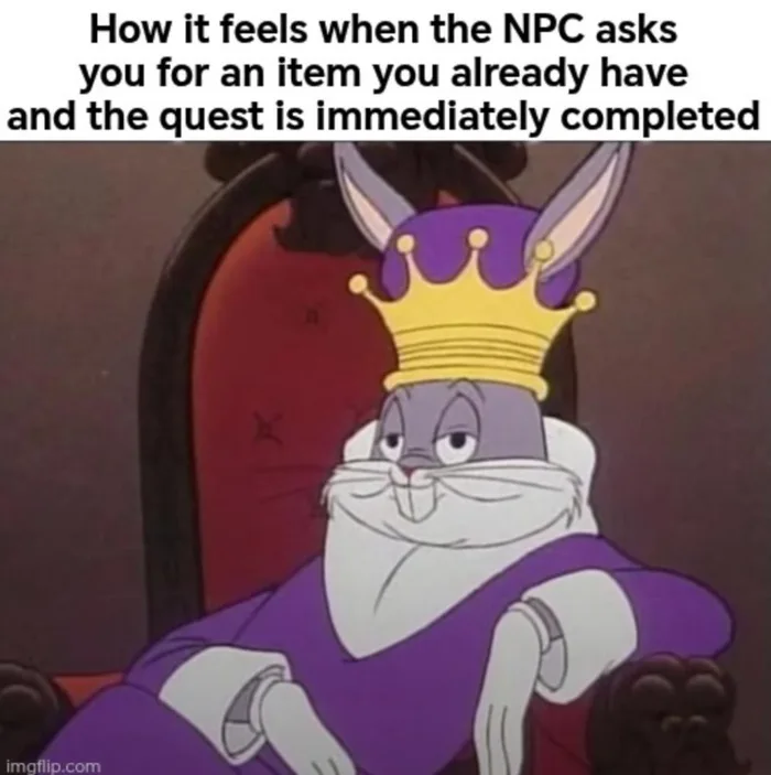 The satisfying feeling of completing a quest before it even starts