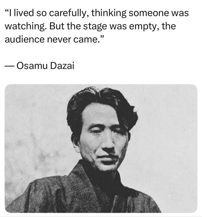 A Reflective Quote Attributed to Japanese Author Osamu Dazai - Interesting on Aviaclip