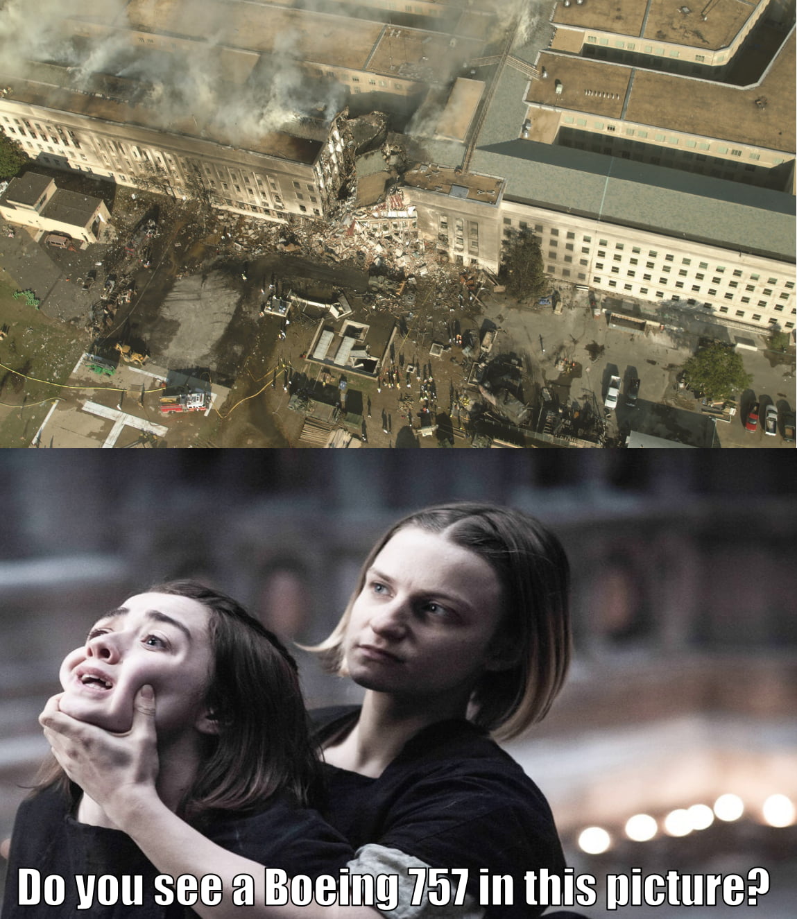 A Meme Questioning the Pentagon Attack Site