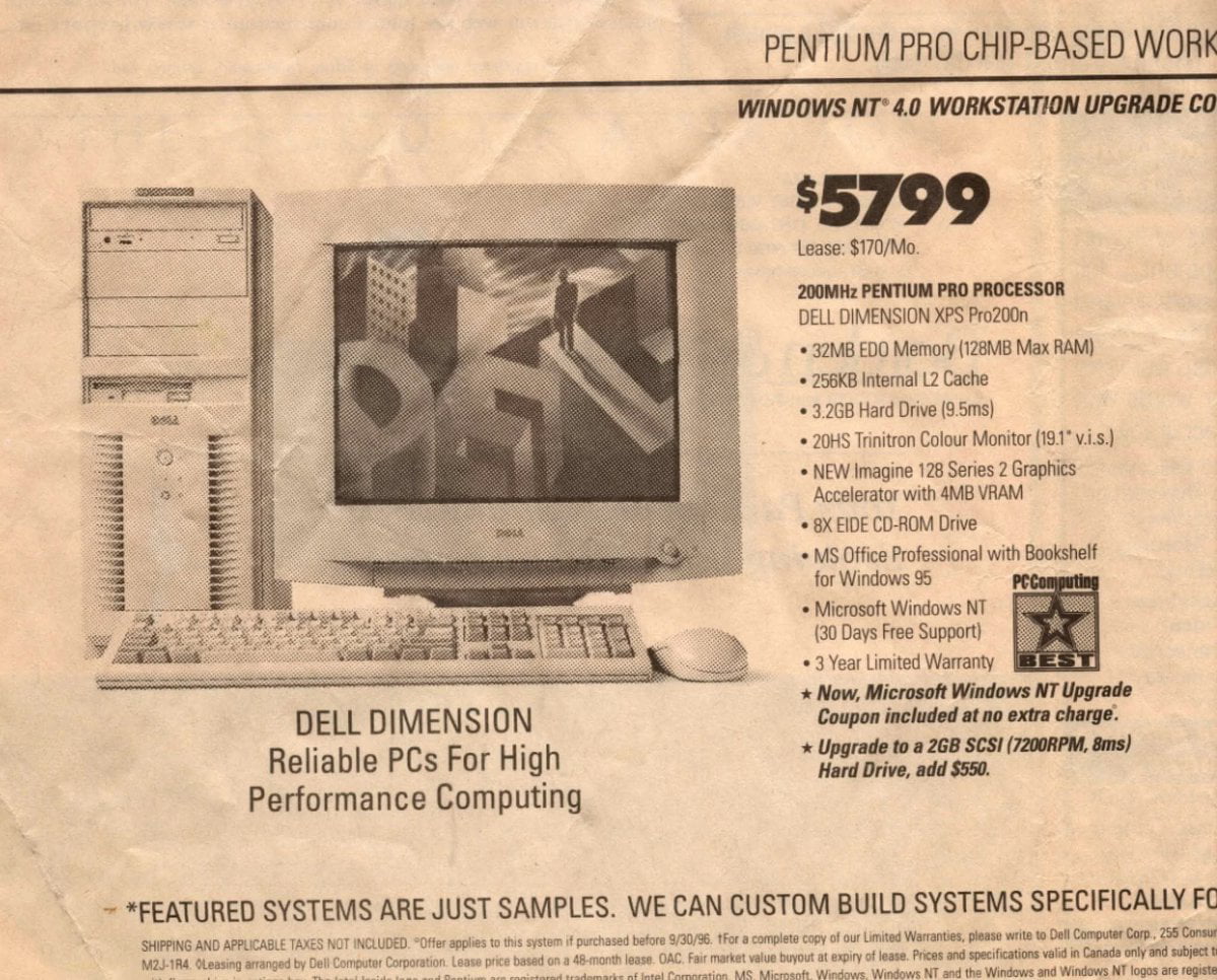 A Look Back at 1996: The Dell Dimension XPS Pro200n Workstation