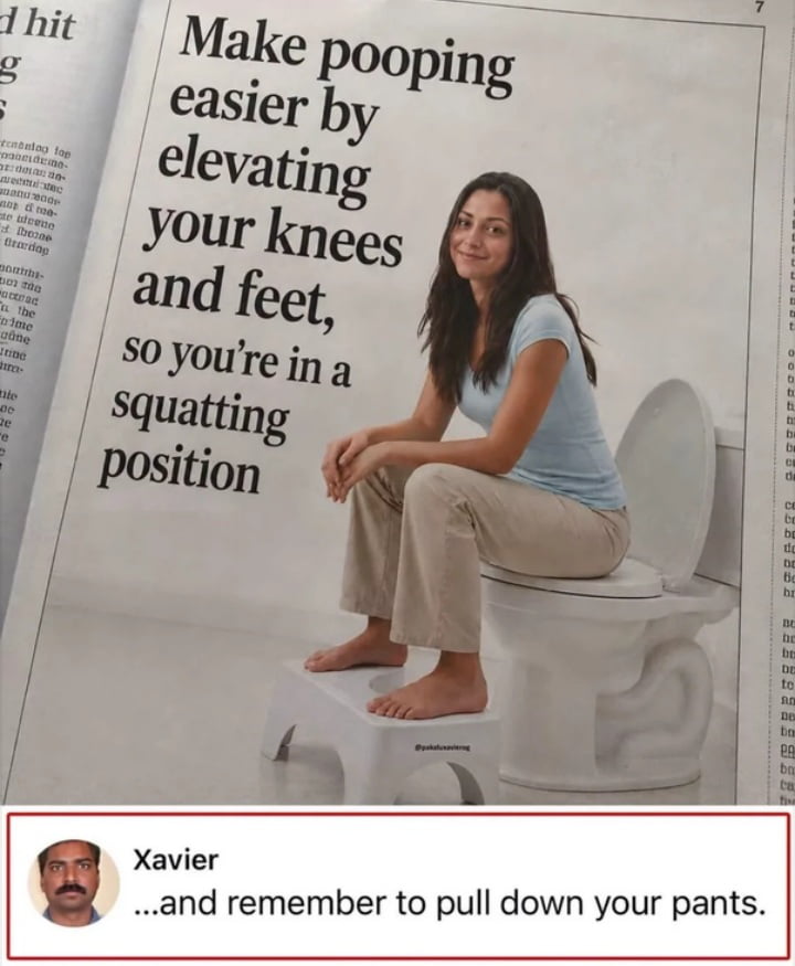 A Helpful Reminder for Your Next Bathroom Break - Funny on Aviaclip