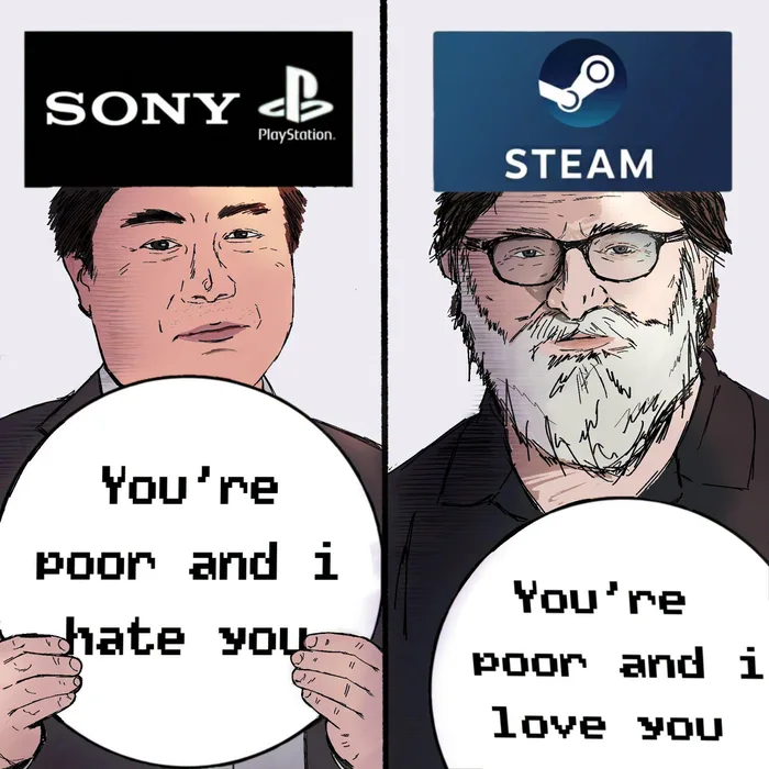 A Satirical Comparison of Sony and Steam's Consumer Relations - Memes on Aviaclip