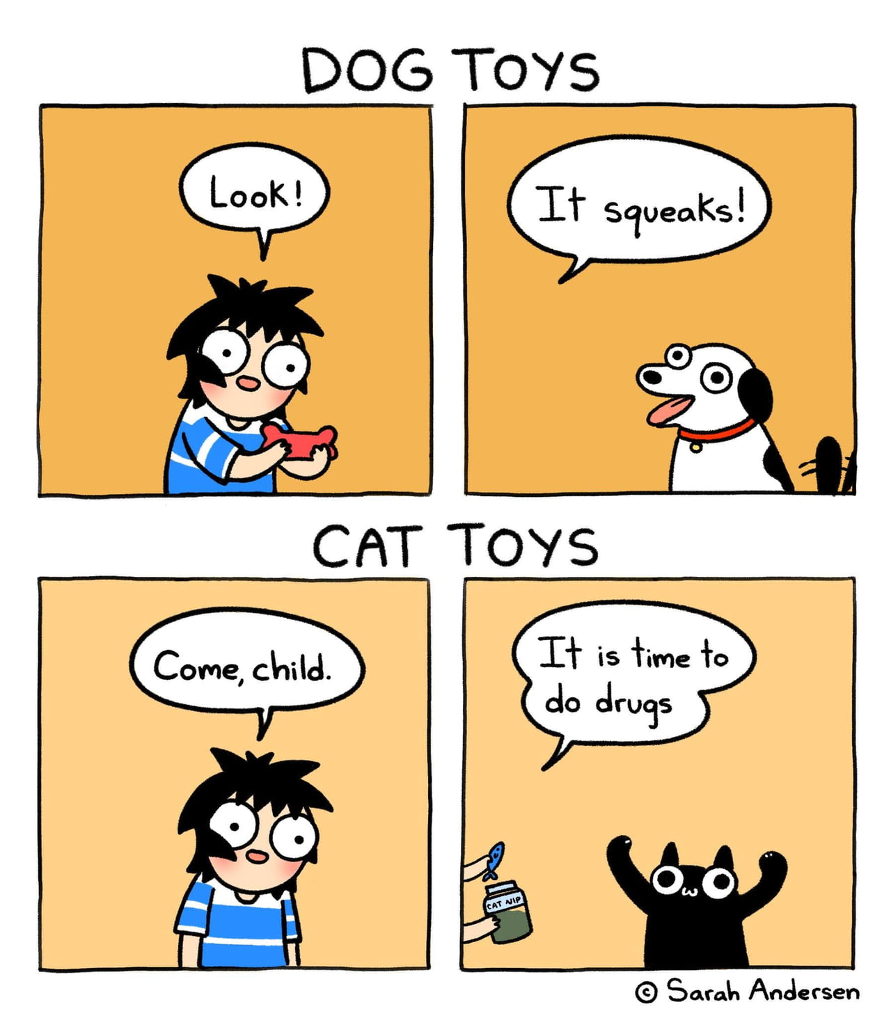 A Humorous Comparison of Dog and Cat Entertainment - Memes on Aviaclip