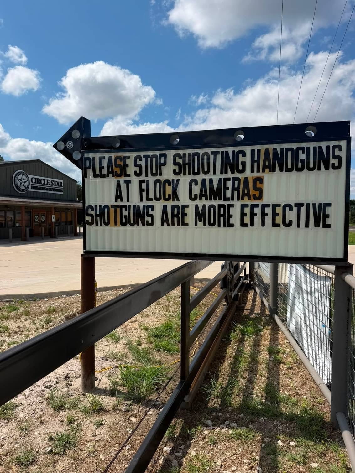 Texas Gun Store Sign Offers Unconventional Advice Regarding Surveillance Cameras - Funny on Aviaclip