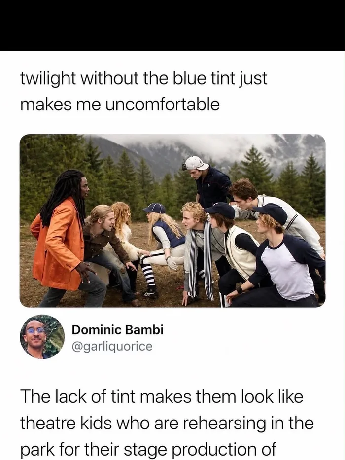 How Removing the Iconic Blue Tint Changes the Look of Twilight - Memes on Aviaclip