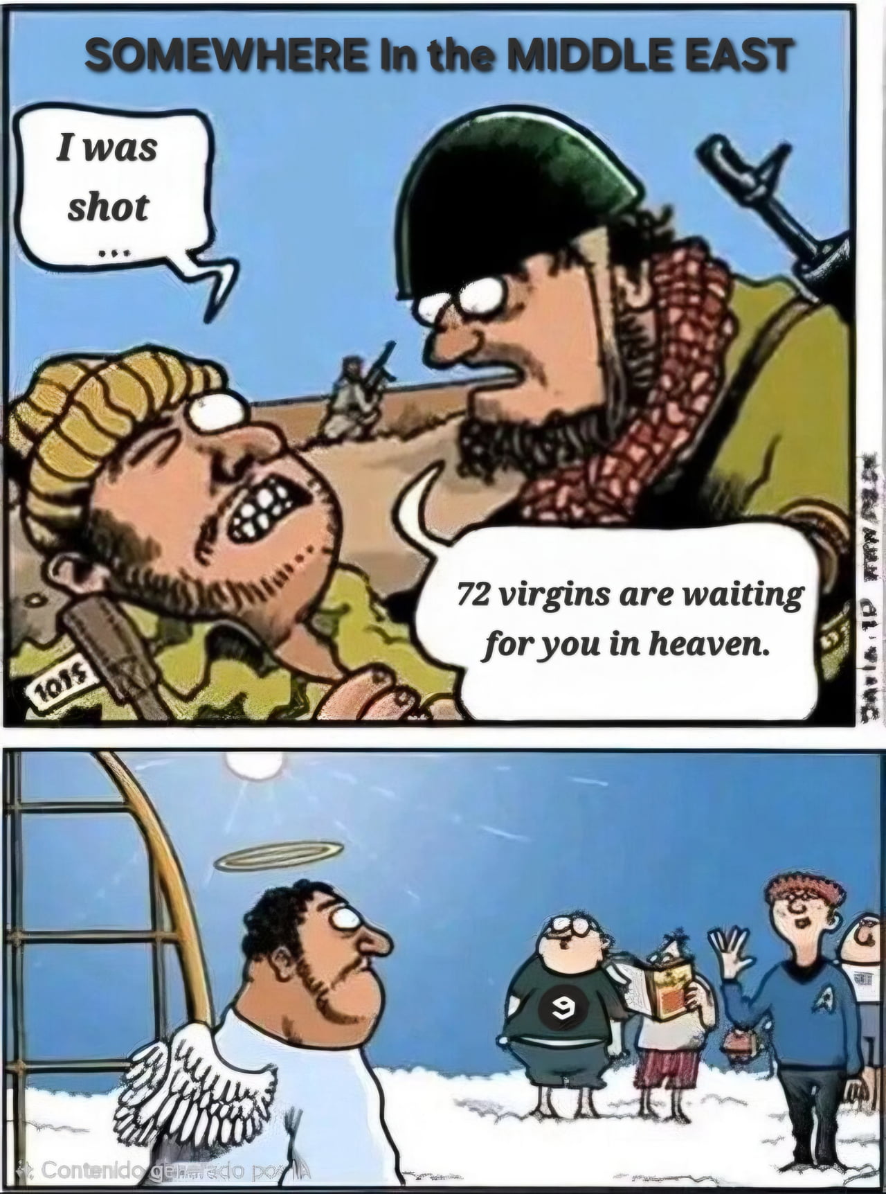 A Satirical Take on the Afterlife and the 72 Virgins Myth - Memes on Aviaclip